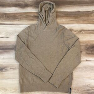 Todd Snyder Hoodie Men M Quiet Luxury 100% Cashmere Pullover Sweater Tan Camel